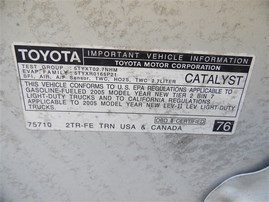 2005 TOYOTA TACOMA XTRA CAB SR5 WHITE 2.7 AT 2WD Z21374